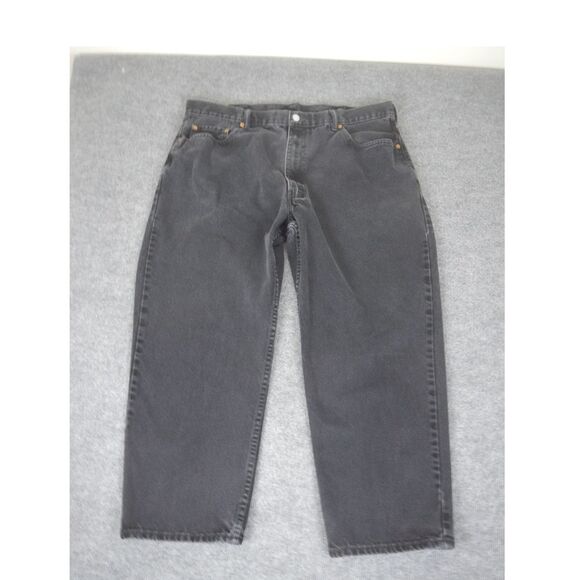 Levi's 550 Relaxed Fit Jeans Men's 42x29 Black‎ Denim Classic Straight Leg - Picture 1 of 16